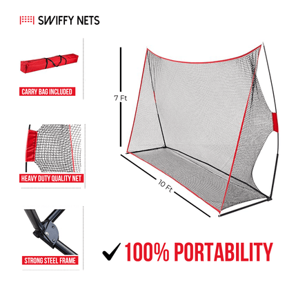 10 x 7 Ft Golf Practice Training Net with Carry Bag