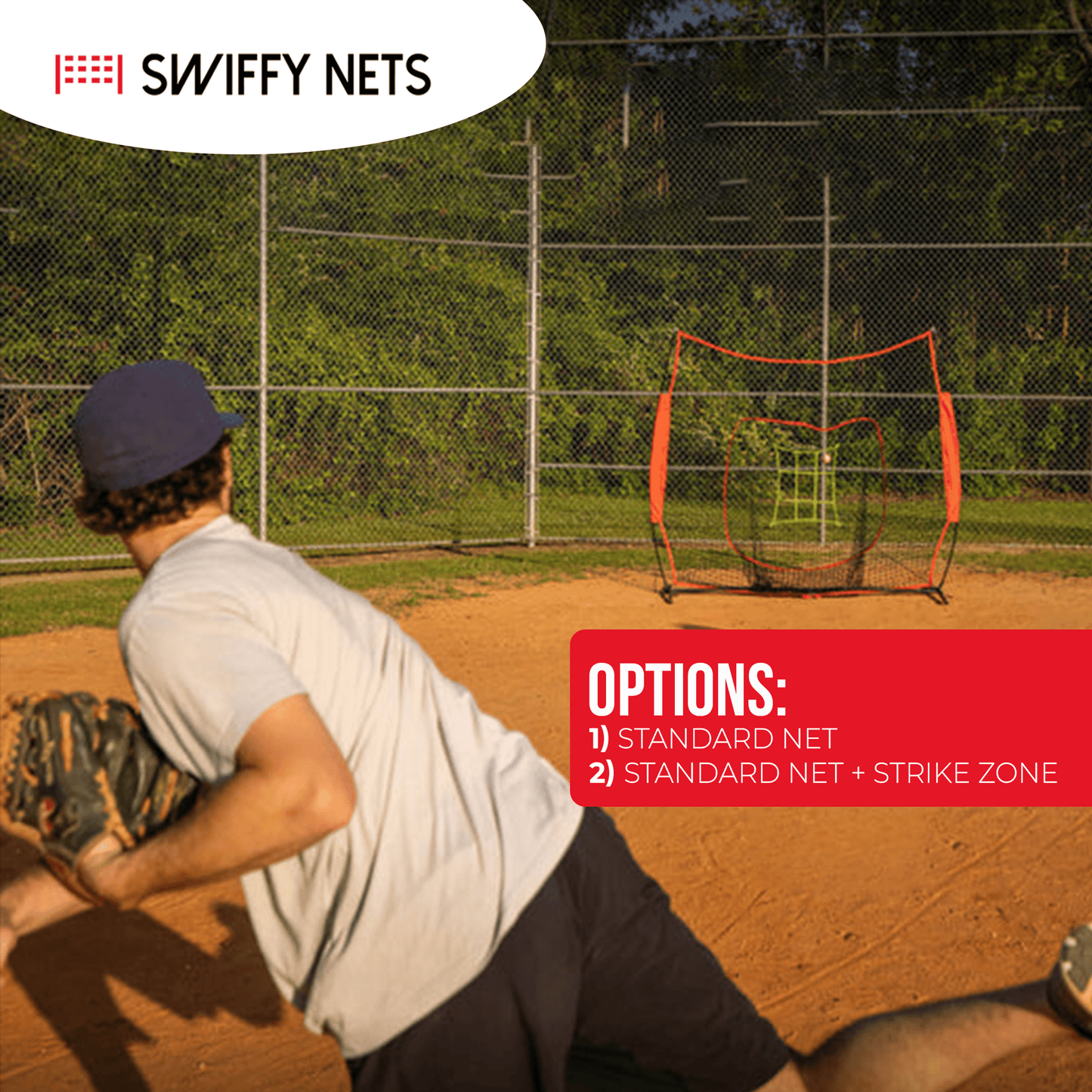 7 x 7 Ft Baseball Softball Practice Net With Shock Capture with Carrying Bag