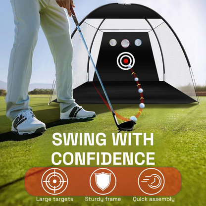 Heavy Duty Golf Practice Net 10x7 Ft Golf Hitting Training Aids